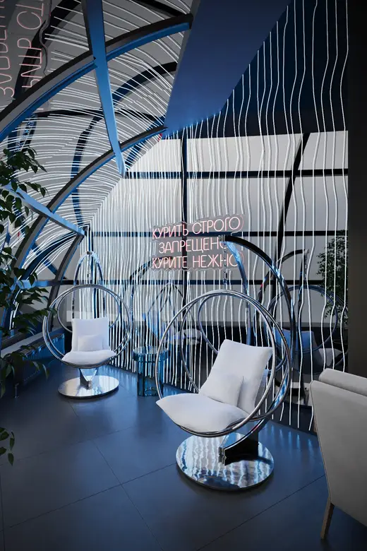 Дизайн интерьера: Кальянная в ТЦ «Парус», 140 м², фото 16 из 30