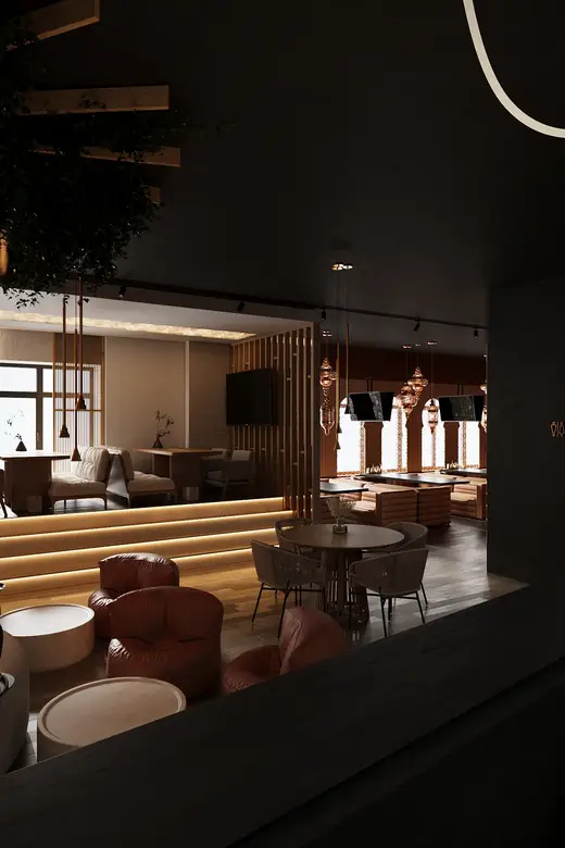 Дизайн интерьера: Ресторан паназиатской кухни, 350 м², фото 18 из 38