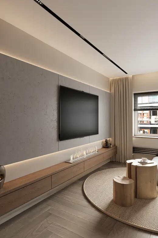 Дизайн интерьера: пр. Строителей, 85 м², фото 3 из 46