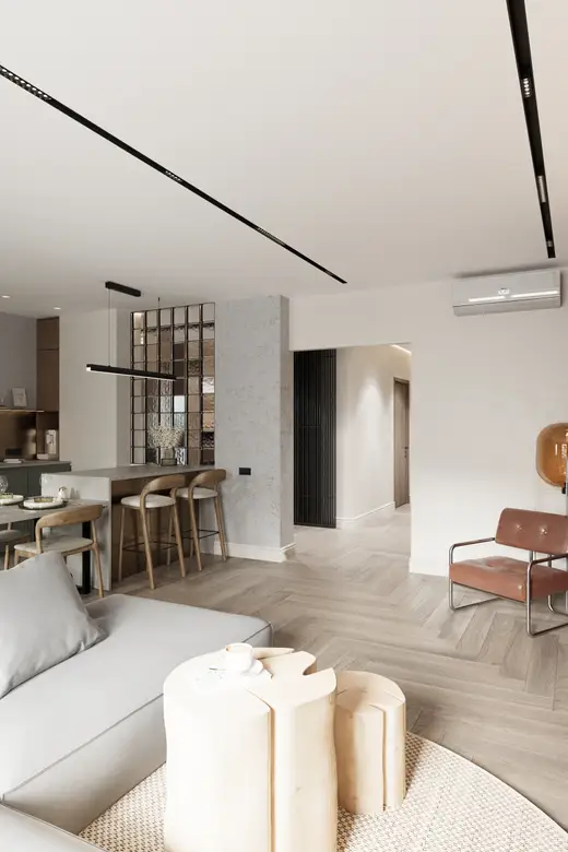Дизайн интерьера: пр. Строителей, 85 м², фото 12 из 46