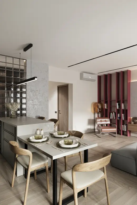 Дизайн интерьера: пр. Строителей, 85 м², фото 14 из 46