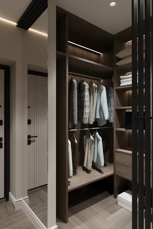 Дизайн интерьера: пр. Строителей, 85 м², фото 21 из 46