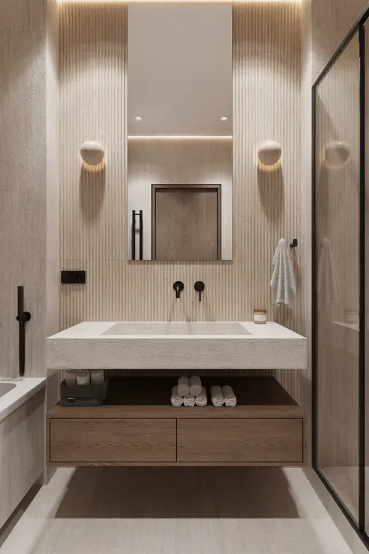Дизайн интерьера: пр. Строителей, 85 м², фото 34 из 46